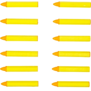 Yellow Grease Marking Pencils, 12 pcs