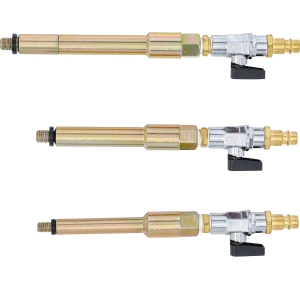 3-Piece Compressed-Air Adapter Set for Glow Plug Holes, M8 and M10