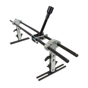 Dispozitiv pneumatic universal de comprimat arcuri de supapă cu cadru pivotant