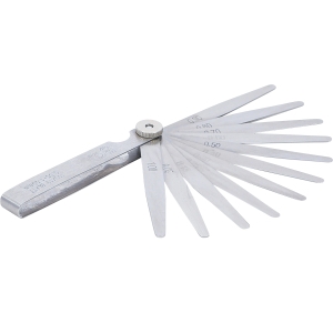 Leră de precizie cu 13 lame conice din oțel inoxidabil, 0,05–1,0 mm