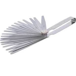 Leră de precizie cu 20 de lame conice, 0,05–1,0 mm