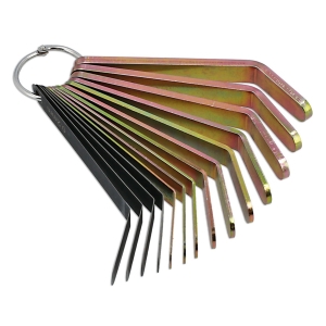 Valve Adjustment Feeler Gauge Set for Volvo Engines, 14-Piece, 0.2–4.2 mm, as 85111377, 88880052, 88880053