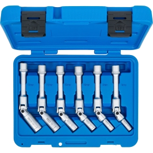Universal Swivel Glow Plug Socket Set, 3/8", 8–16 mm, 6-Piece