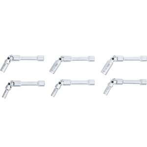 Universal Swivel Glow Plug Socket Set, 3/8", 8–16 mm, 6-Piece
