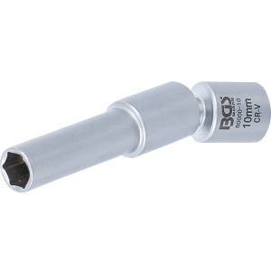 Slim Swivel Glow Plug and Spark Plug Socket, 1/4" and 3/8", 8–16 mm