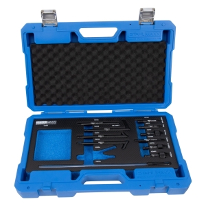 Set de extindere cu adaptoare pentru umplerea cu ulei de transmisie, varianta 2, 11 piese, pentru transmisii automate și manuale