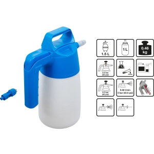 Pulverizator profesional cu pompă, rezistent chimic, 1,5 l, 2,5 bar