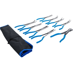 Set clești extra-lungi – cu vârf lung, plați și pentru fișe de bujii, 9 piese