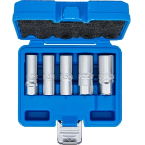 Set tubulare hexagonale pentru bujii, 1/2", 14–21 mm, 5 piese