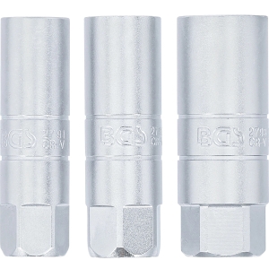 Extra-Thin-Wall Spark Plug Socket Set, 14/16/18 mm, 12-Point, 3/8", 3-Piece