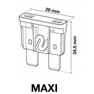 Maxi Automotive Fuse Assortment, 20–100 A, 24-Piece