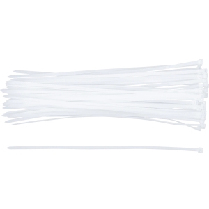 Set coliere de cablu albe 4,8 x 300 mm – 50 buc.