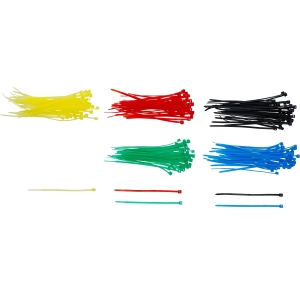 Set coliere de cablu colorate 2,4 x 100 mm – 200 buc.