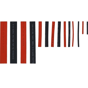 Red and Black Heat-Shrink Tubing Assortment, 150-Piece