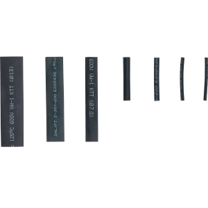 Set tuburi termocontractabile negre, 127 de bucăți