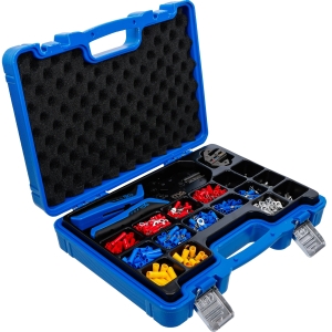 Crimping Pliers Set with 2 Die Pairs and 1,000 Cable Terminals