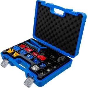 Crimping Pliers Set with 2 Die Pairs and 1,000 Cable Terminals