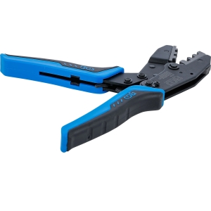 Clește de sertizat cu clichet pentru terminale neizolate cu profil deschis 0,5–6 mm²