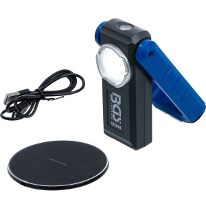 Foldable COB-LED Workshop Light with Magnet, Hook and Wireless Charging