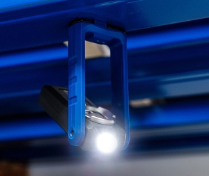 Foldable COB-LED Workshop Light with Magnet, Hook and Wireless Charging