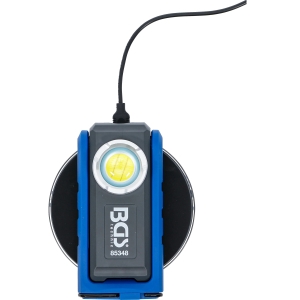 Foldable COB-LED Workshop Light with Magnet, Hook and Wireless Charging