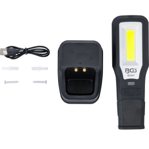 Foldable COB-LED Work Light with Charging Dock