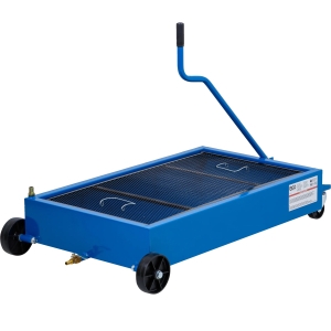 Mobile Oil Drip Pan with Drain Valve, 55 L
