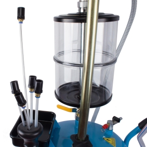 Colector și extractor mobil de ulei uzat cu vas de control, 80 l