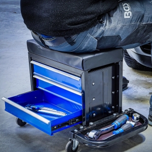 Scaun mobil de atelier cu 3 sertare