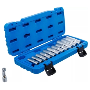 Slotted Socket Set 8–19 mm – 12 Pieces, 3/8" Drive