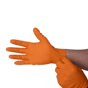 Nitrile Mechanic Gloves 100 pcs – Oil & Chemical Resistant, Diamond Grip, Touchscreen Compatible