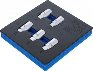 Wheel Lock Tool Set for Tesla Model 3, S & X – 5 pcs in 1/6 Tool Tray