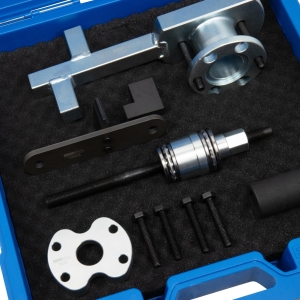 Set dispozitive fixare arbore cotit și extractor fulie pentru Jaguar / Land Rover 3.5L–5.0L (ca 303-1304, 303-1437, 303-1439, 303-1440, 303-1441, 303-1448)