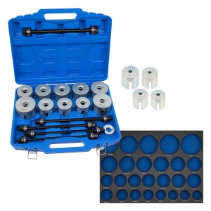 Wheel Bearing Tool Set 116 pcs for Bushings, Compact & Standard Bearings with Hydraulic System and Service Cart