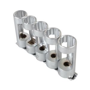 Open Socket Set for Shock Absorbers, Injectors, Sensors and Switches 18–24 mm 5 pcs