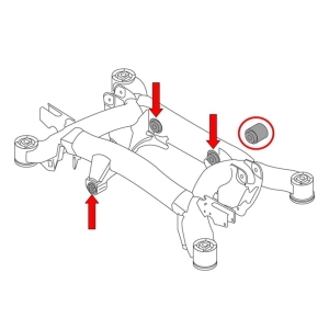 Set de scule pentru bucșele de prindere ale diferențialului pentru BMW E38 și E39