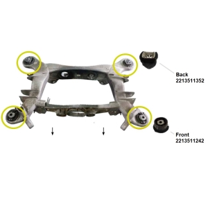 Unealtă pentru montarea și demontarea bucșelor punții spate pentru Mercedes C216, C217, W221, W222, W240